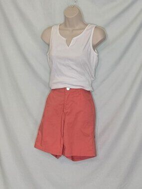 DKNY Jeans Shorts, Size 10, Melon (orange)